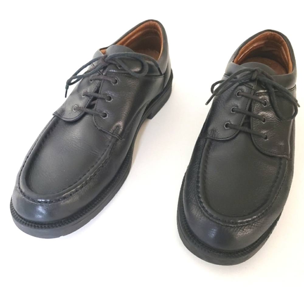 Aerosoles Made In Italy Lace-Up Black Leather Shoes 10.5